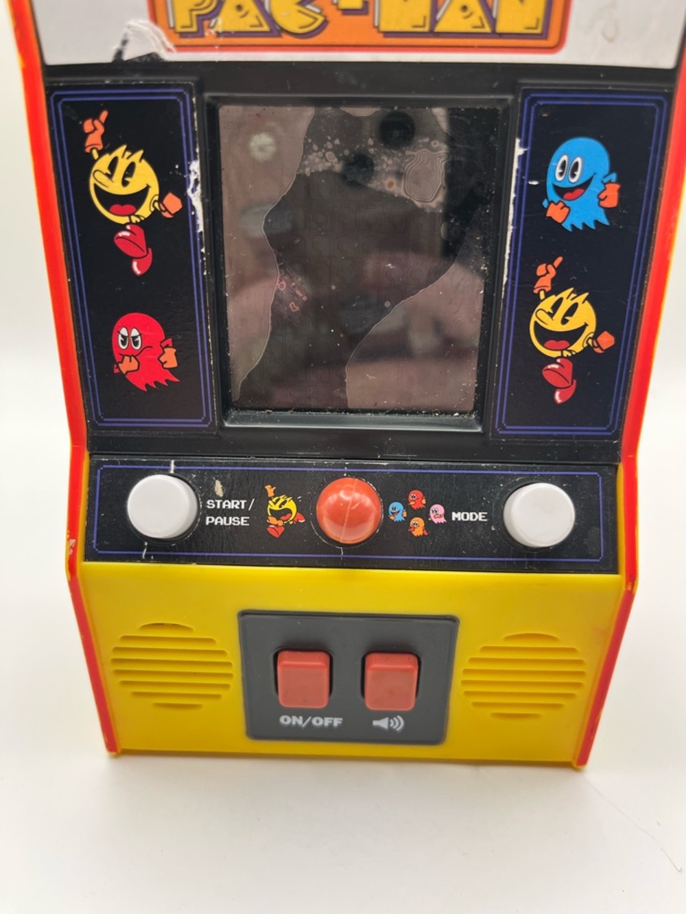 Mini Arcade Game Console - Yellow / Red Pac Man